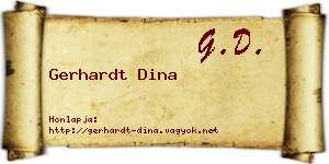 Gerhardt Dina névjegykártya